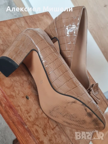 Дамски, кафеви обувки, снимка 3 - Дамски обувки на ток - 54167491