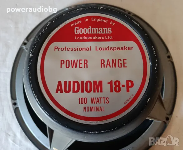 Vintage 18 инча говорител Goodmans Audiom 18-P - 100W - 8 OHM - 1бр., снимка 7 - Тонколони - 55382588