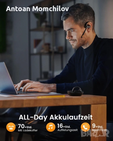 Слушалки EKSA S30 Open Ear Bluetooth с микрофон, снимка 3 - Bluetooth слушалки - 55072516