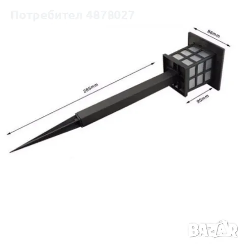 Комплект от 6 броя соларни LED лампи за двор и градина / Височина на соларната LED лампа: 27 см.; Ра, снимка 2 - Външни лампи - 55390968