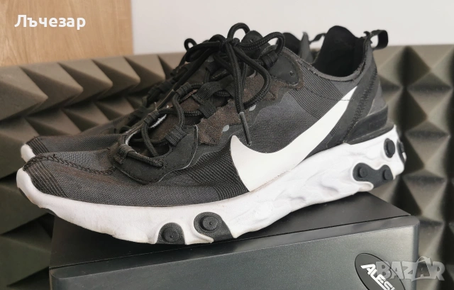Nike React Element 55 black white номер 42 Black White