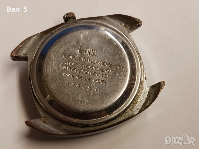 Рядък ръчен мъжки часовник GUB-GLASHUTTE, снимка 3 - Антикварни и старинни предмети - 54133202