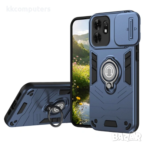 Калъф за Honor X6d 5G с Капаче за Камера и Стойка - PC+TPU, 3 цвята, снимка 2 - Калъфи, кейсове - 54518773