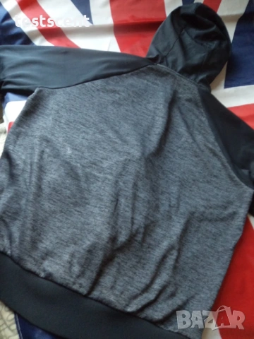 Мъжки суичър Under Armour ColdGear серия худи с цип черно сиво L Large, снимка 7 - Суичъри - 54511914