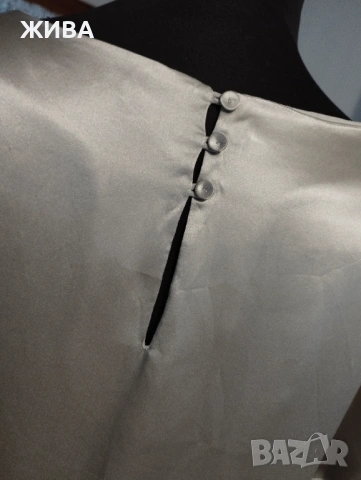 ЕСТЕСТВЕНА КОПРИНА дамска рокля цвят сив, снимка 4 - Рокли - 53949675