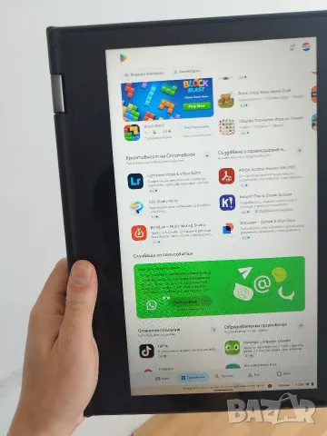 Лаптоп/Таблет - Chromebook Lenovo - 11.6" сензорен дисплей, 4 ядрa Intel, 4GB рам, 15 часа батерия, снимка 2 - Лаптопи за дома - 55421967