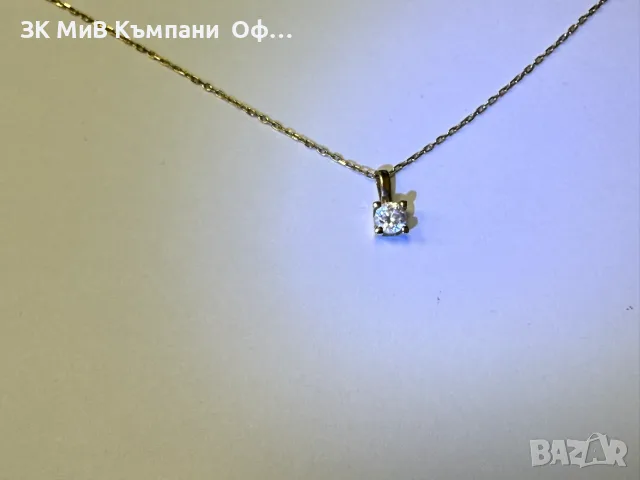 Златно дамско колие - 1.26гр. - 14К, снимка 2 - Колиета, медальони, синджири - 55361910
