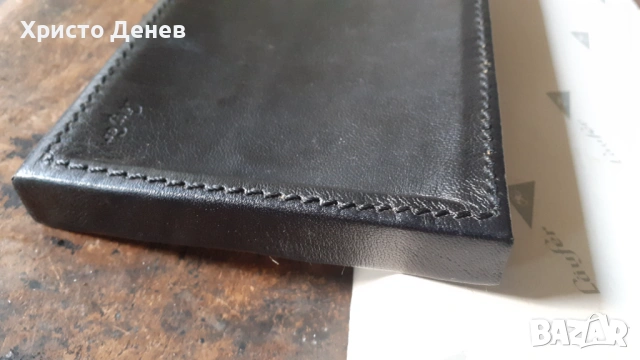 поставка за химикалка за бюро Лауфер Läufer Германия естествена кожа, цвят черен, ръчна изработка, снимка 9 - Други ценни предмети - 54750345