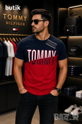 Tommy Hilfiger цветна мъжка тениска – S, M, L, XL, снимка 2 - Тениски - 54427258