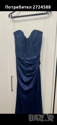 Тъмносиня официална рокля, снимка 4 - Рокли - 54021357