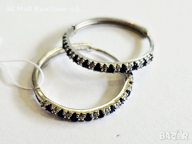 Сребърни обеци 3.74гр 00748-26, снимка 3 - Обеци - 54192072