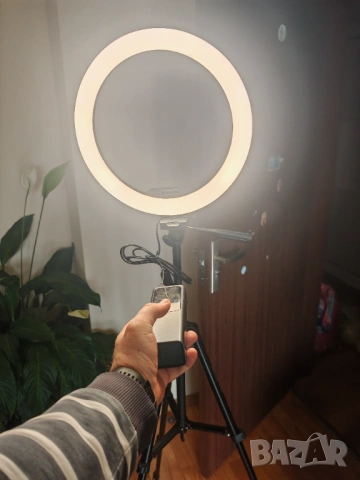 UBeesize 12" Ring Light + Tripod 155см | TikTok / YouTube / Streaming / Makeup лед ринг лампа, снимка 3 - Резервни части за телефони - 54582208