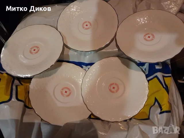 Чаша кафе 6бр с чиния 6бр костен порцелан нови на Коста Йорд. Видин Бонония екстра кач-кант копирка, снимка 16 - Сервизи - 55603533