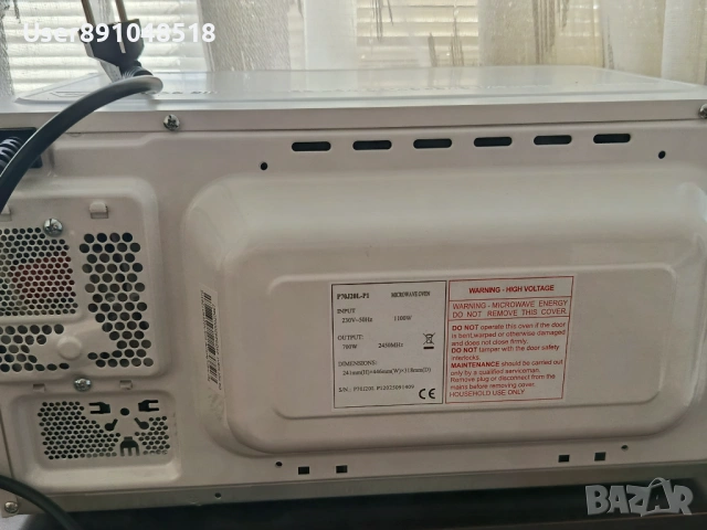  Нова микровълнова печка в гаранция - използвана точно 2 пъти, снимка 5 - Микровълнови - 54145291