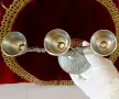 Калаен свещник тройка,бароков релеф. , снимка 3