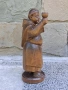 Красива Стара Дървена Фигура Монах , снимка 3