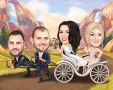 Дигитални Карикатури Портрет Ръчна Рисувана Карикатура Подарък Рожден ден Юбилей Двойка Картини , снимка 8