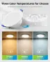Комплект вградени лунички LED панел/спот лампи за таван (ултратънки), IP65, 3 цветни температури, снимка 2