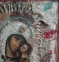 Стара рисувана православна икона на Богородица,обков, снимка 4