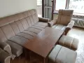Холна гарнитура - диван, 2x фотьойла, 2x табуретки, снимка 1