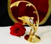 Позлатена фигура Делфин,24 k Gold Plated,австрийски кристали. , снимка 3