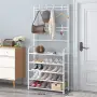 Практична етажерка за обувки с 5 рафта и закачалки 4073, снимка 9