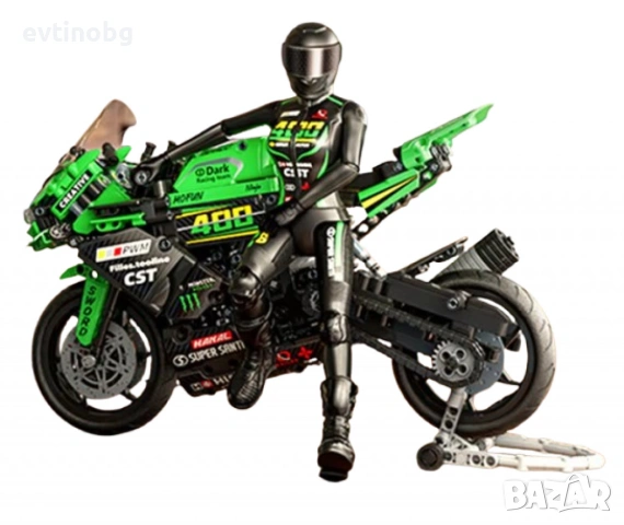 Яростен мотоциклет - Голям конструктор с 908 части и фигура, снимка 2 - Конструктори - 54066984