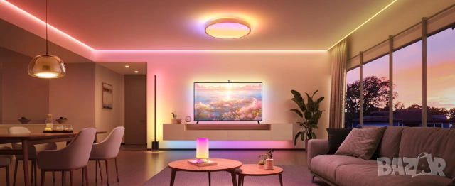 LED подсветка Govee TV Backlight 3 Lite RGBICW за 40 50 и 55 65 inch TV - НОВО, снимка 13 - Стойки, 3D очила, аксесоари - 54684210