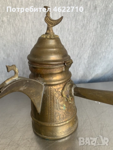 стара кана джезве  за кафе от мед и месинг, снимка 2 - Антикварни и старинни предмети - 54246525