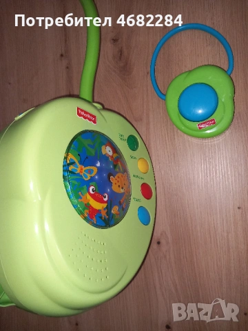 Музикална въртележка със светлини и звуци за бебешко легло / кошара Fisher Price с дистанционно, снимка 3 - Музикални играчки - 54624161