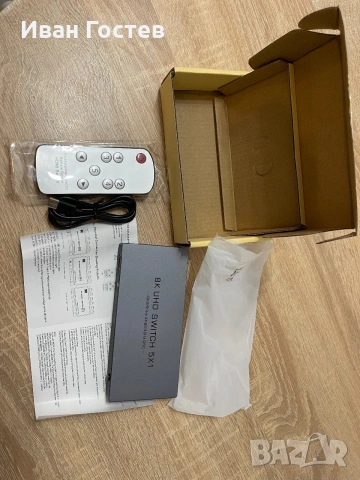 8K HDMI 2.1 Суич 5х1 (4K@120Hz/240Hz) за PS5 / Xbox Series X / PC – ЧИСТО НОВ