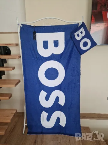 Страхотна плажна хавлия HUGO BOSS размер 180см х 90см 