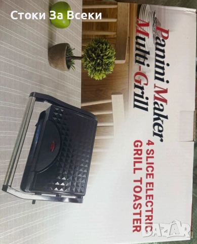 Контактен грил тостер 1000W с 180° отваряне, снимка 10 - Тостери - 54592049