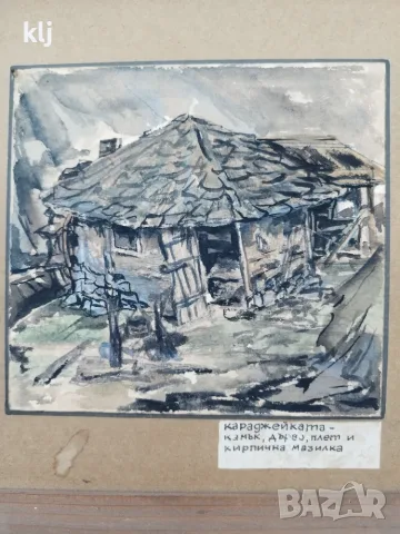 Стара картина в рамка, снимка 2 - Картини - 55581784