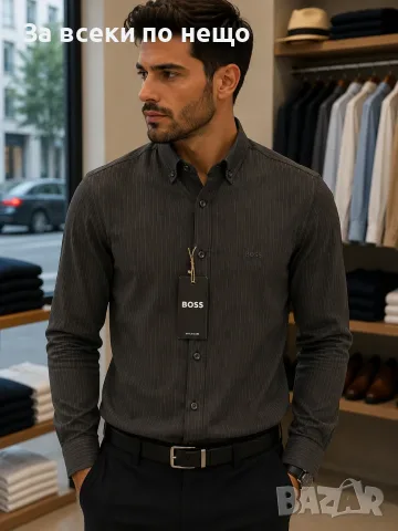 Hugo Boss Мъжка Риза С Дълъг Ръкав Хуго Бос - Различни Цветове Код A1659, снимка 3 - Ризи - 55373430