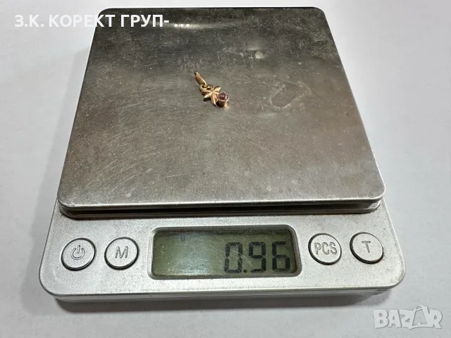 Златна висулка 14К, 0,96гр., снимка 2 - Колиета, медальони, синджири - 55524204