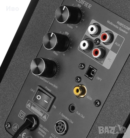 Нови Edifier R1855DB - качествени активни колони с Bluetooth, Optical, Coaxial,Sub-out, дистанционно, снимка 4 - Тонколони - 52893189