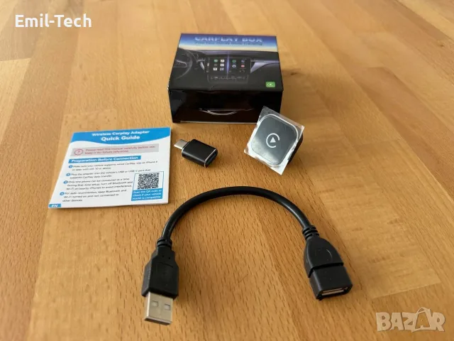 Безжичен Apple CarPlay адаптер CMRDQD – Plug & Play, снимка 8 - Аксесоари и консумативи - 55493999