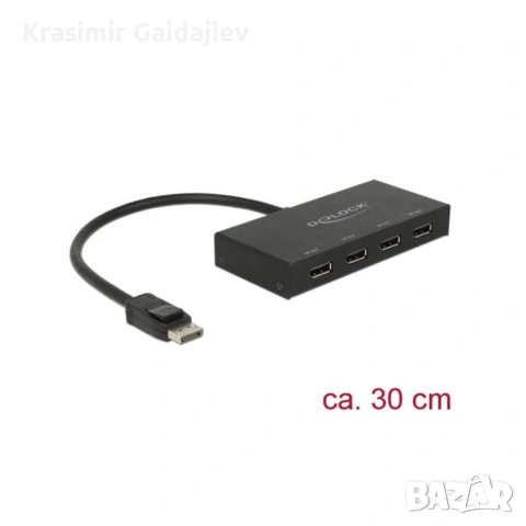 Delock Displayport 1.2 сплитер 1 x Displayport вход 4 x Displayport изход 4K