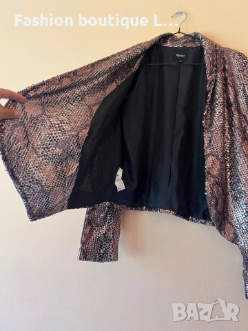 Уникално сако от пайети размер L / XL на марката Blanco 🖤, снимка 5 - Сака - 54314708