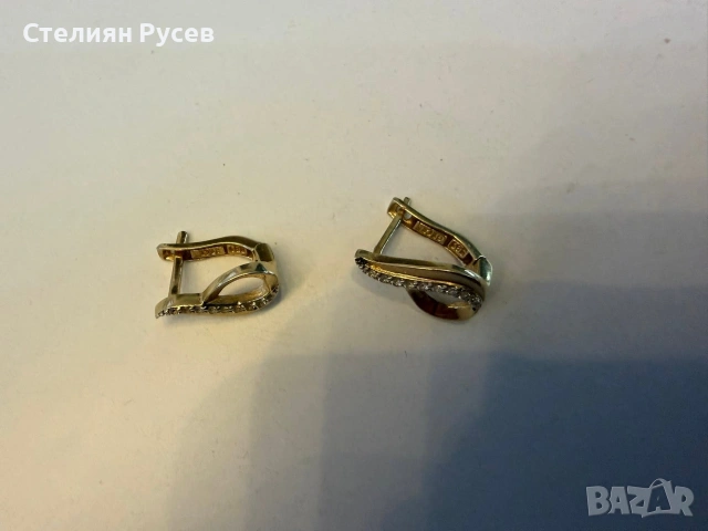 3.25 гр  златни обеци / златно / злато / GOLD 585 / 14 карата   85 евро за грам за 14 карата злато, снимка 3 - Обеци - 54991296