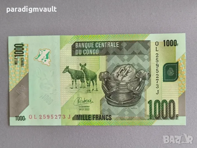Банкнота - Конго - 1000 франка UNC | 2022г.