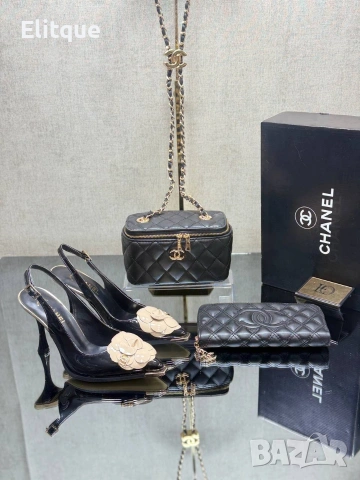 обувки на ток chanel , снимка 6 - Дамски обувки на ток - 54734143