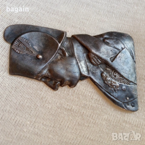 Сребърен портрет на Наполеон., снимка 2 - Антикварни и старинни предмети - 54327950