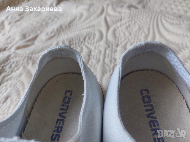 Дамски бели кецове Converse 40, снимка 4 - Кецове - 54709235