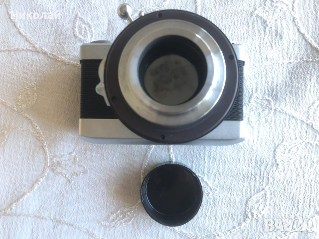  Микроскопски фотоапарат Carl Zeiss Jena Werra с микроскопски адаптер, лентов, от 60-те, чисто нов , снимка 10 - Колекции - 54904139