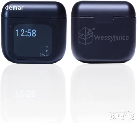 Безжични слушалки – Bluetooth, шумопотискащи слушалки с многофункционален екран на калъфа (черни), снимка 7 - Безжични слушалки - 55502489