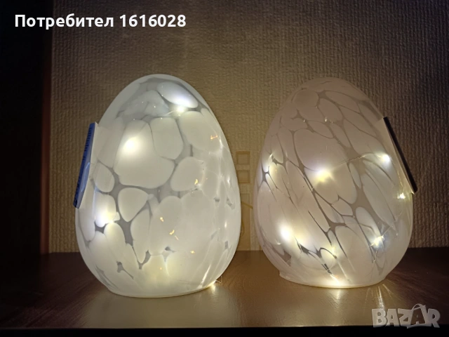 Декоративно стъклено великденско яйце със светлини., снимка 9 - Декорация за дома - 53967163