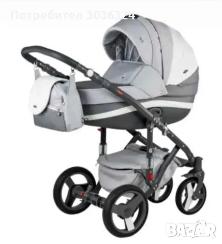 Бебешка количка Adamex Vicco Carmel & Grey 3 в 1, Сив 