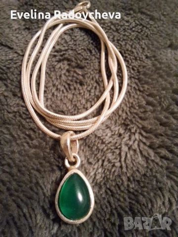 Сребърна верижка с висулка, снимка 2 - Колиета, медальони, синджири - 55128027